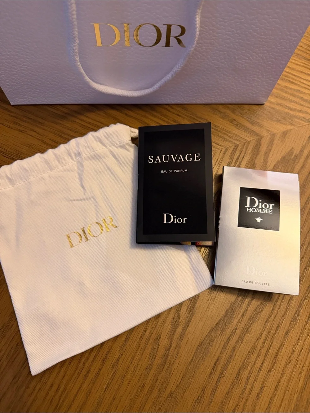 Dior Gift Bag & Samples with Drawstring Bag